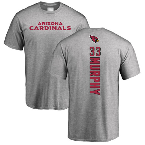 Arizona Cardinals Men Ash Byron Murphy Backer NFL Football #33 T Shirt